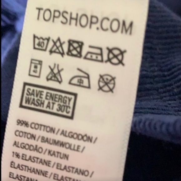 TopShop Blue Corduroy skater style skirt - Picture 5 of 7